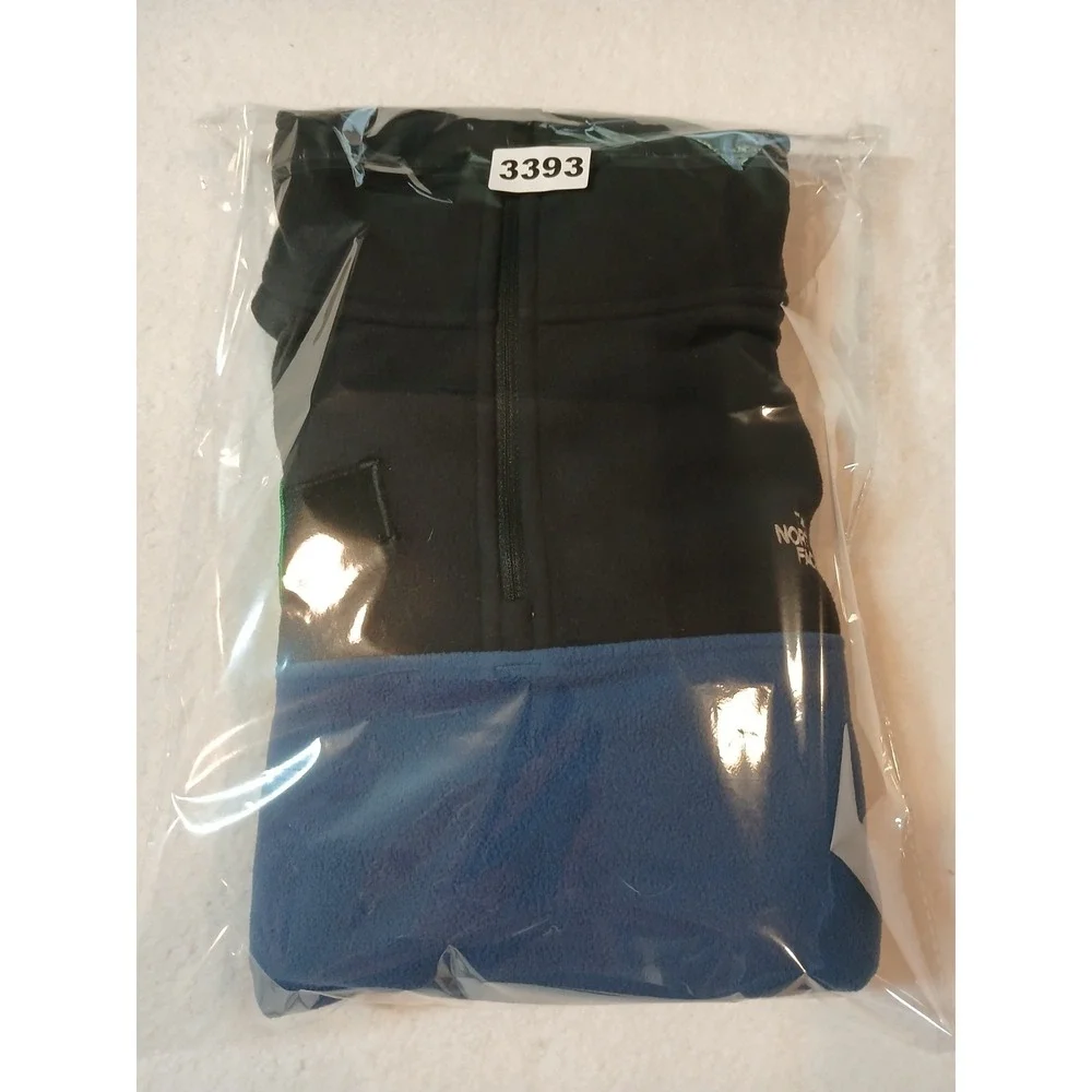 The North Face Glacier 1/4 Zip Fleece Jacket Men Medium Blue Black Pullover